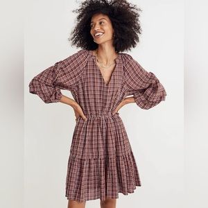 NWOT Madewell Seersucker Wrap Mini Dress